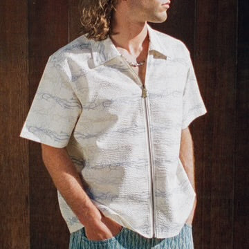 PLAYERA CON CREMALLERA CON CABLE CRUZADO (BLANCA)