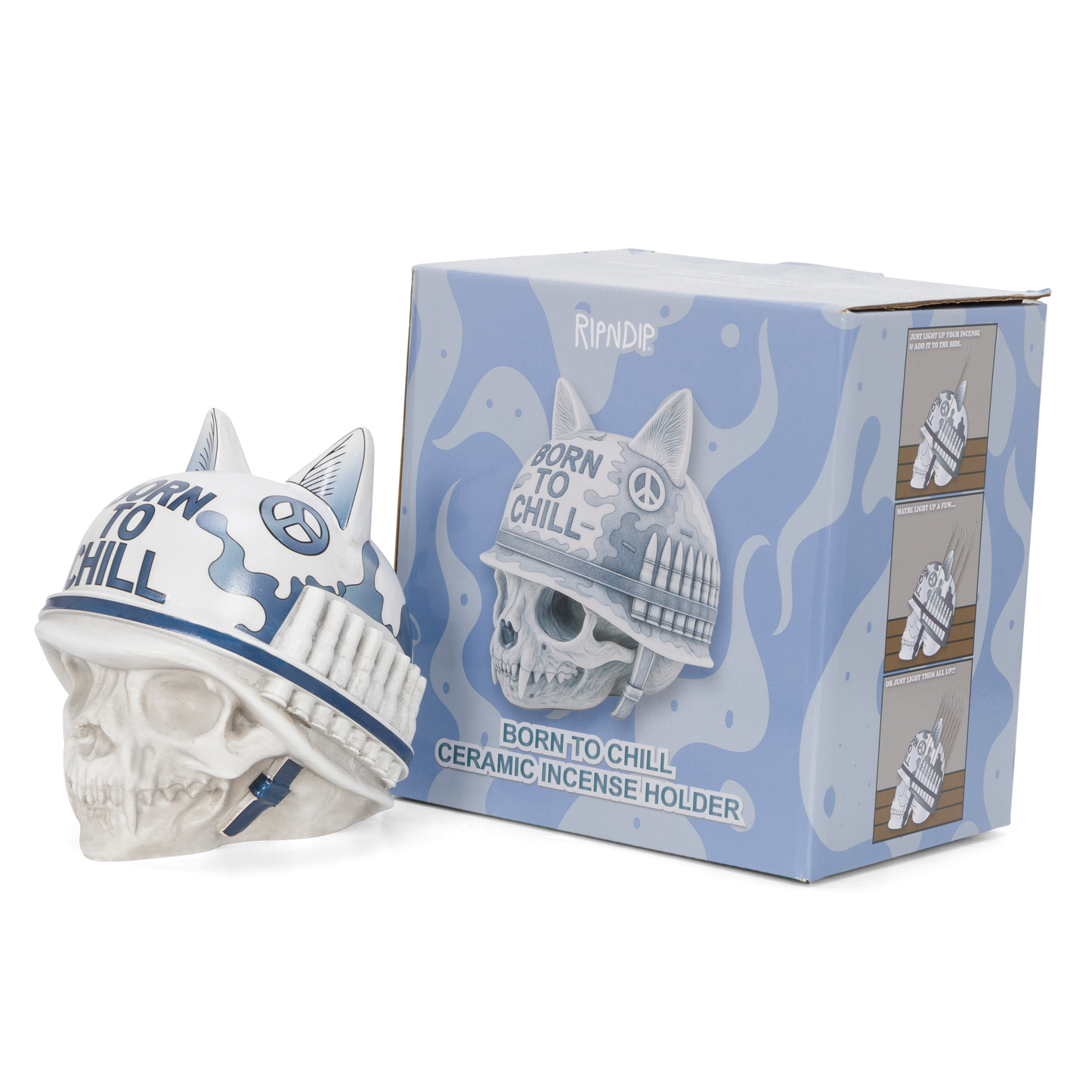 PORTAINCIENSO DE CERÁMICA BORN TO CHILL (INDIGO)