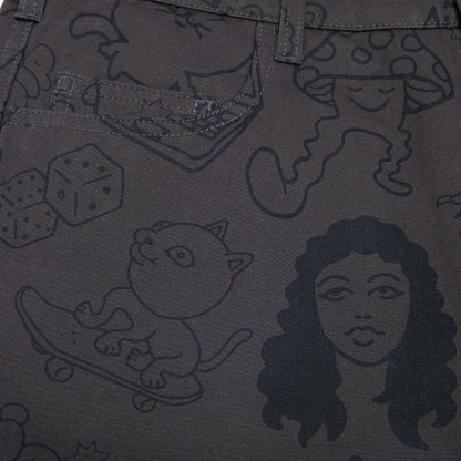 Pantaloneta NERM DOODLE TWILL (CHOCOLATE)