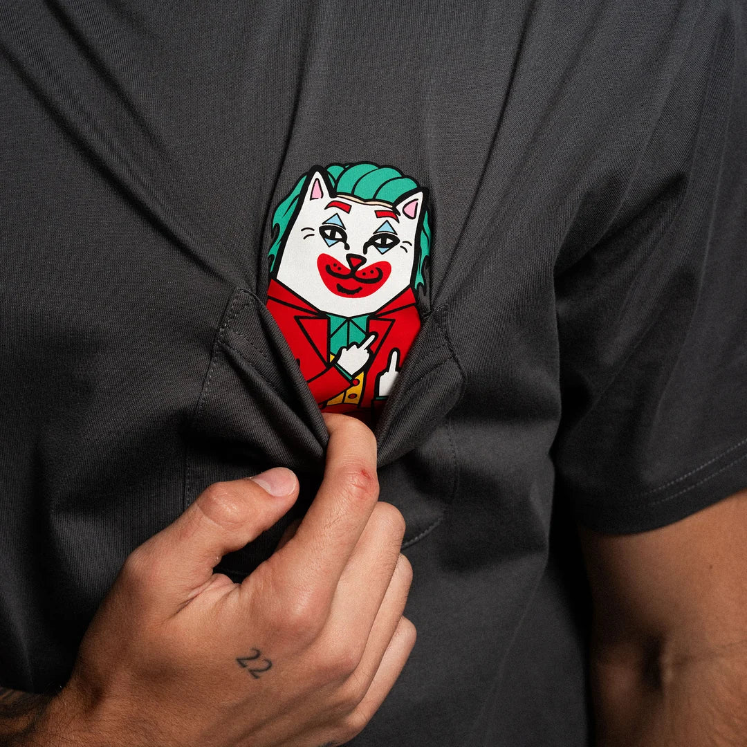 PLAYERA POCKET WHY SO NERMAL? (CHARCOAL)