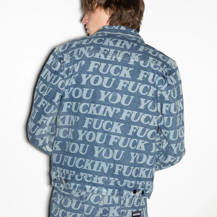 FUCKIN FUCK DENIM JACKET (MEDIUM WASHED)