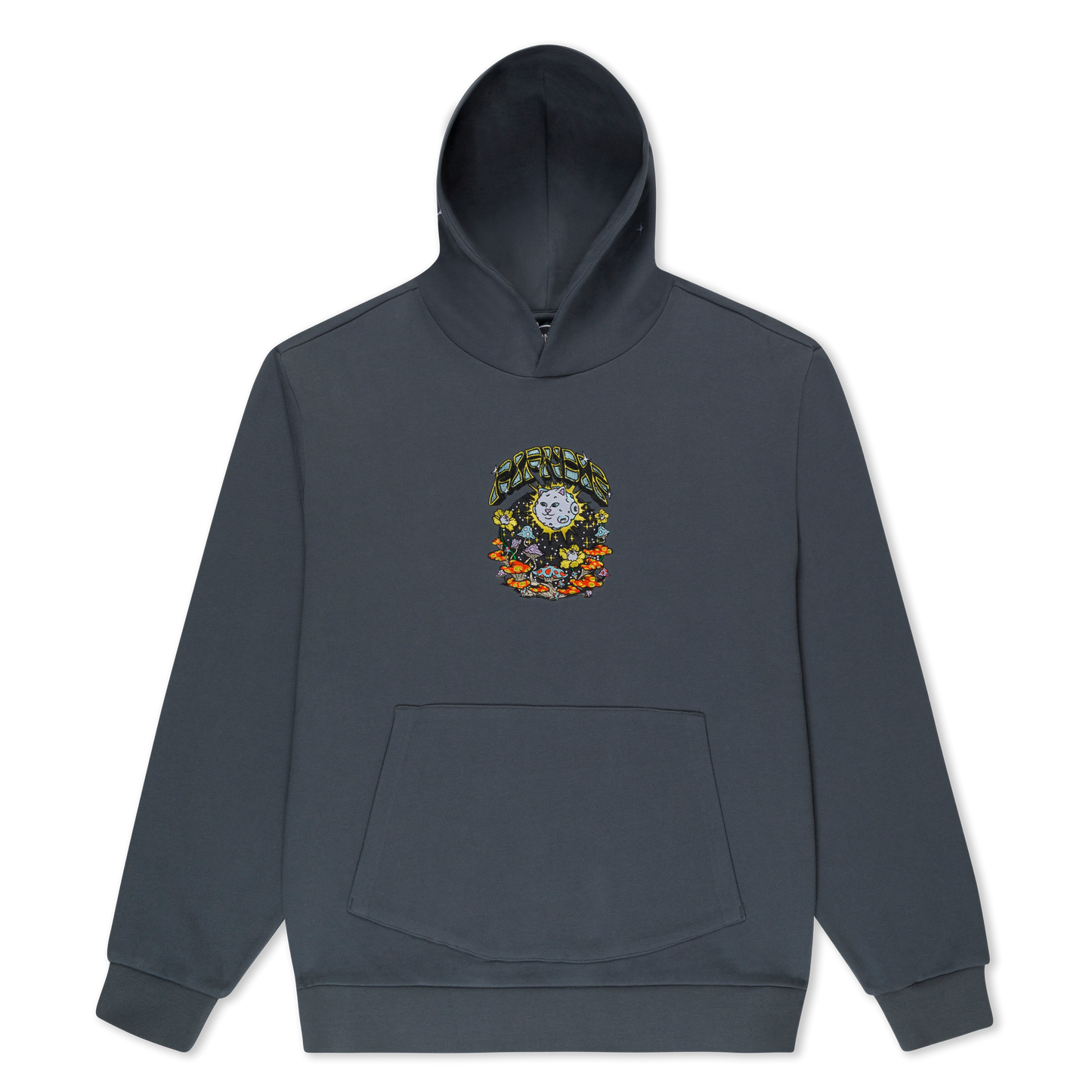 HOODIE CON CAPUCHA DOBLE FIND UR WAY HOME (CHARCOL MINERAL WASH)