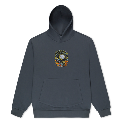 HOODIE CON CAPUCHA DOBLE FIND UR WAY HOME (CHARCOL MINERAL WASH)