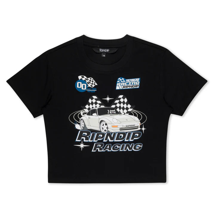 RIPNRACE CROPPED BABY TEE (NEGRO)