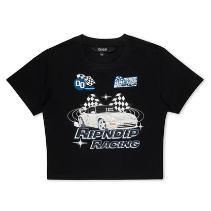 RIPNRACE CROPPED BABY TEE (NEGRO)