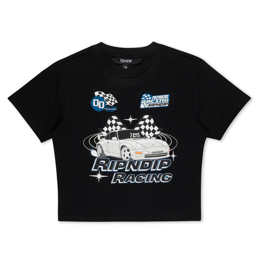 RIPNRACE CROPPED BABY TEE (NEGRO)