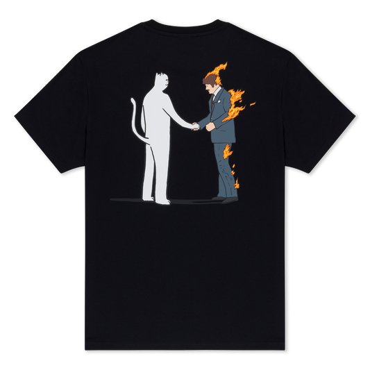PLAYERA BURN (NEGRO WASH)