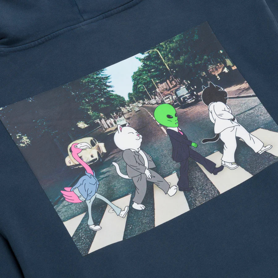 HOODIE CROSSWALK  (NAVY VINTAGE WASH)