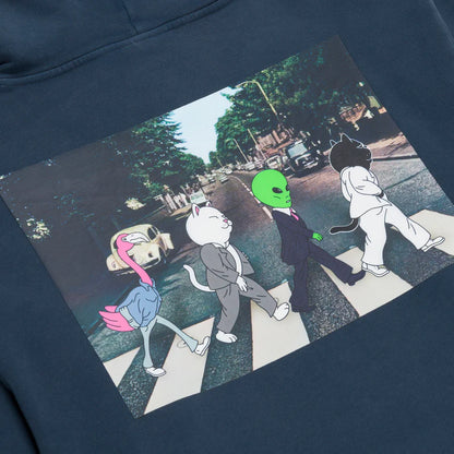 HOODIE CROSSWALK  (NAVY VINTAGE WASH)