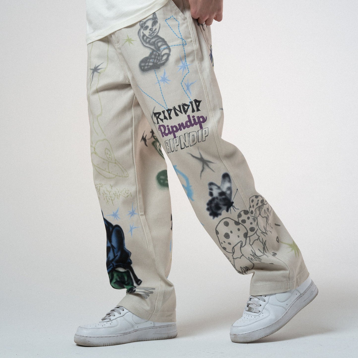 PANTALON GOOSEBUMPS WIDE FIT (HUESO)