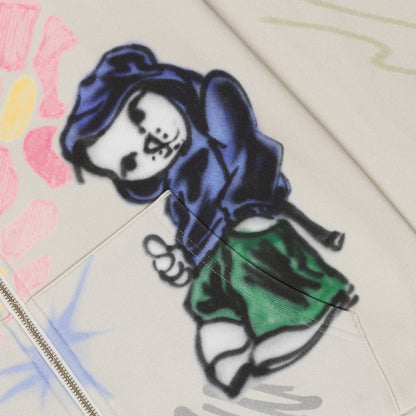 HOODIE CON CREMALLERA GOOSEBUMPS (HUESO)