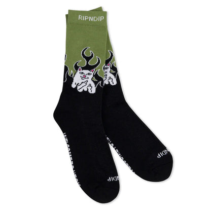 CALCETINES WELCOME TO HECK (NEGRO/LIGHT FOREST)