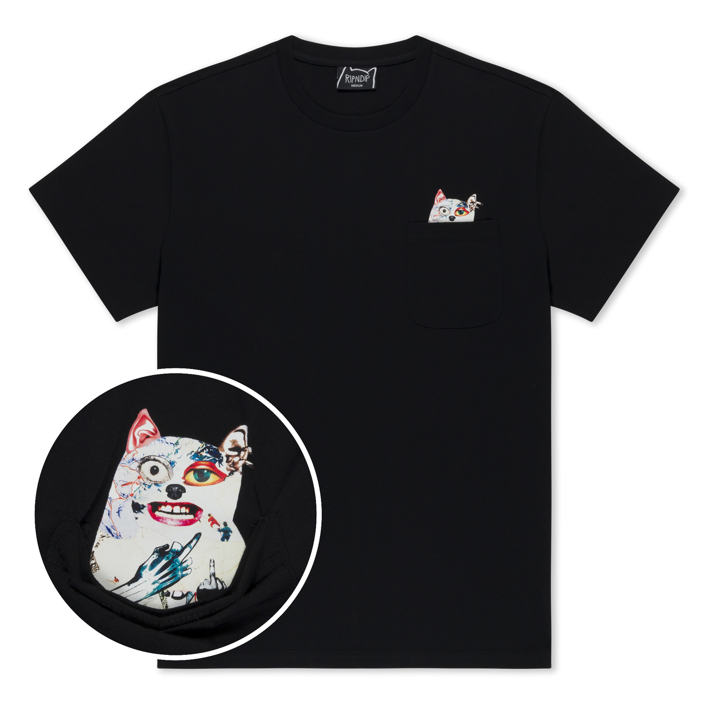 PLAYERA LORD NERMAL COLLAGE POCKET (NEGRO)