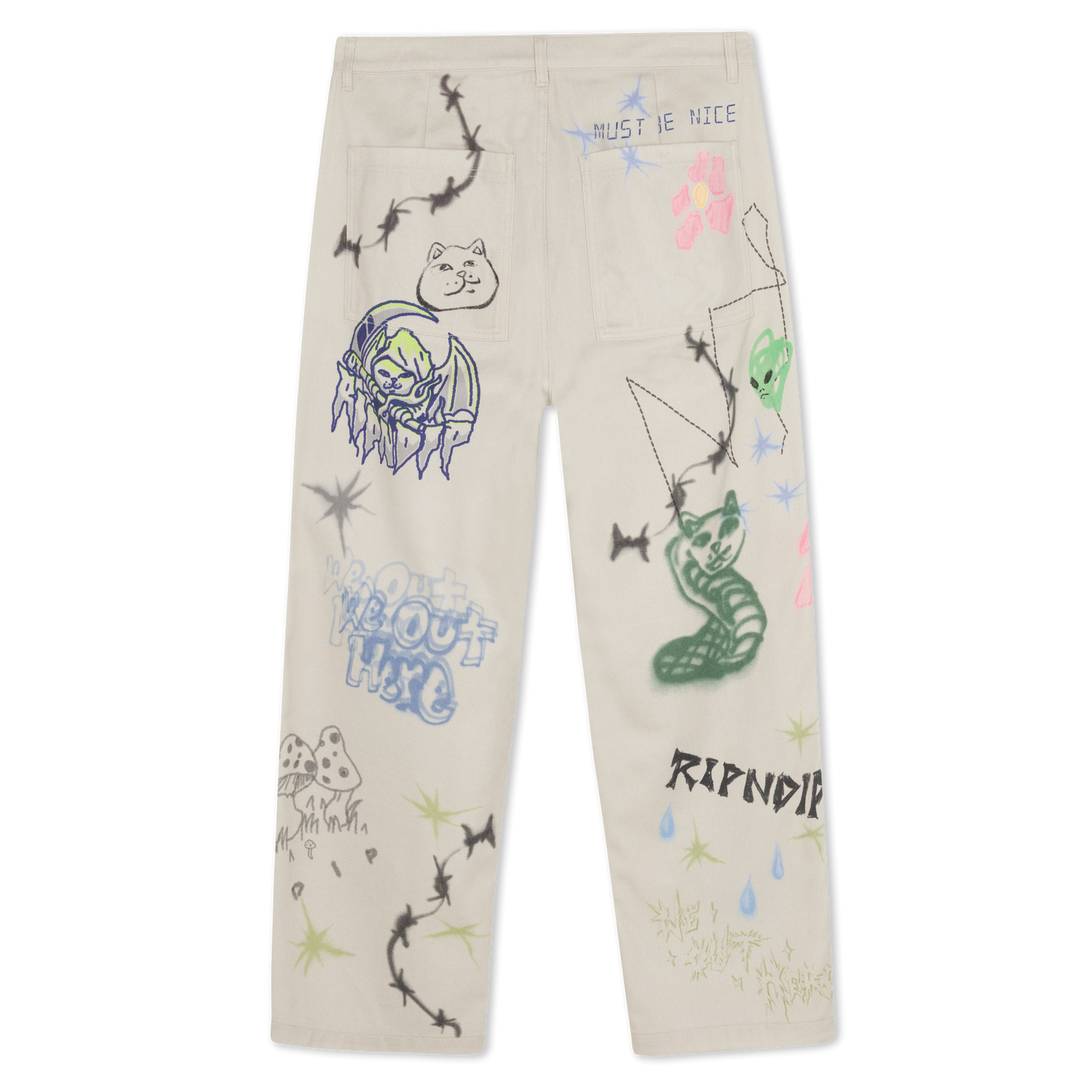 PANTALON GOOSEBUMPS WIDE FIT (HUESO)