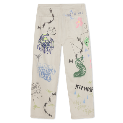 PANTALON GOOSEBUMPS WIDE FIT (HUESO)