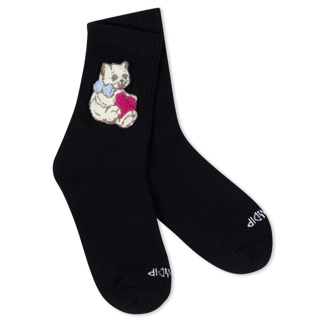 CALCETINES BAJOS I LOVE CATS (NEGRO)