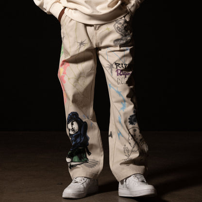 PANTALON GOOSEBUMPS WIDE FIT (HUESO)