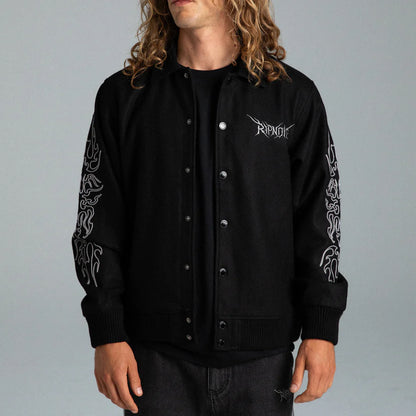 VOLT VARSITY JACKET (NEGRO)