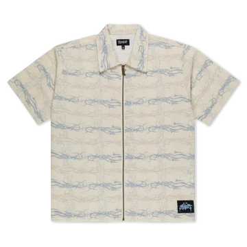 PLAYERA CON CREMALLERA CON CABLE CRUZADO (BLANCA)