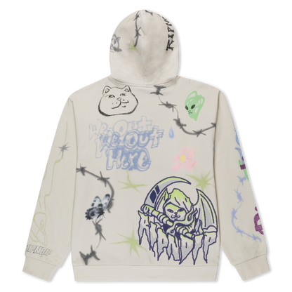 HOODIE CON CREMALLERA GOOSEBUMPS (HUESO)