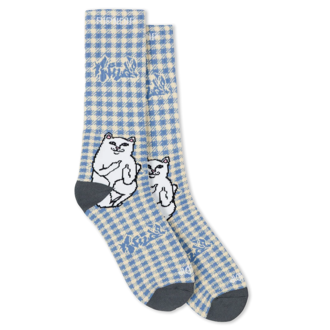 CALCETINES LORD NERMAL (LIGHT BLUE CHECKER)