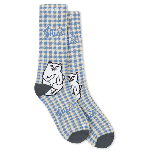 CALCETINES LORD NERMAL (LIGHT BLUE CHECKER)