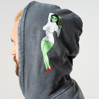 HOODIE NERMS CANS (CHARCOAL VINTAGE WASH)