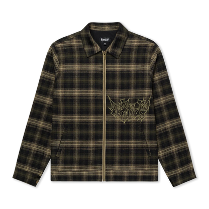 SLATER WORK JACKET (NAVY / FOREST PLAID)