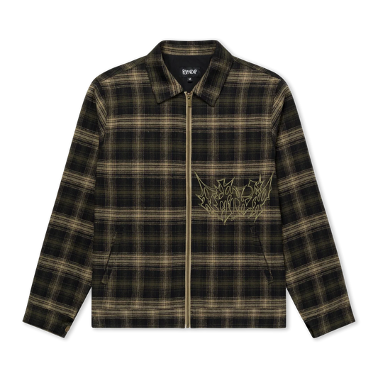 SLATER WORK JACKET (NAVY / FOREST PLAID)