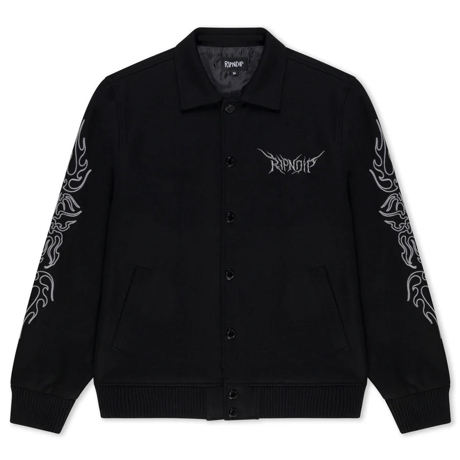 VOLT VARSITY JACKET (NEGRO)