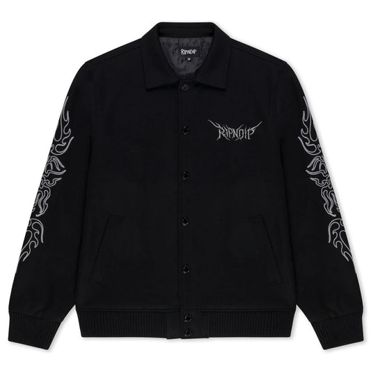 VOLT VARSITY JACKET (NEGRO)