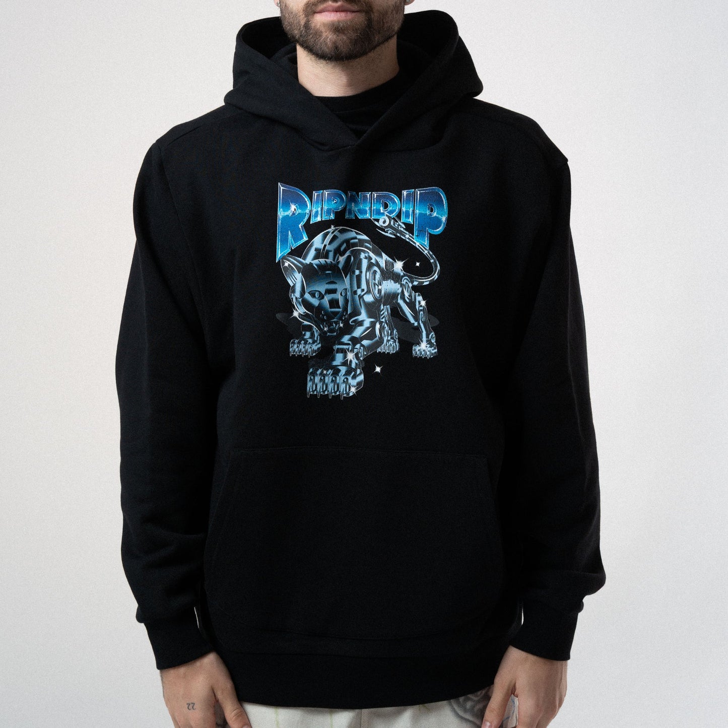 HOODIE CYBORG (BLACK WASH)