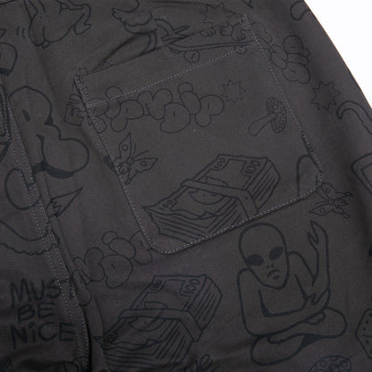 Pantaloneta NERM DOODLE TWILL (CHOCOLATE)