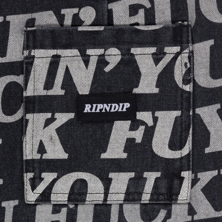 PantalonetaFUCKIN FUCK DENIM (BLACK)