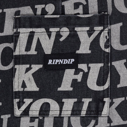 PantalonetaFUCKIN FUCK DENIM (BLACK)