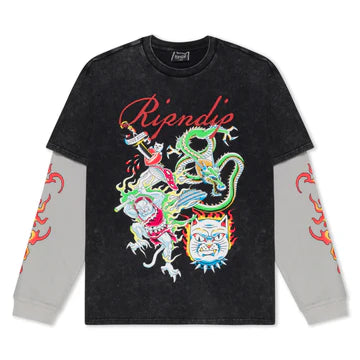 PLAYERA INKED DOUBLE SLEEVE (NEGRO)