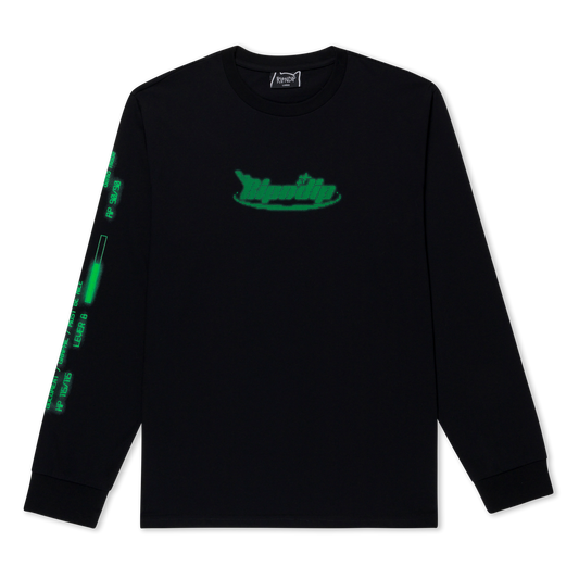 PLAYERA MANGA LARGA TECHNOLOGIC (NEGRO WASH)