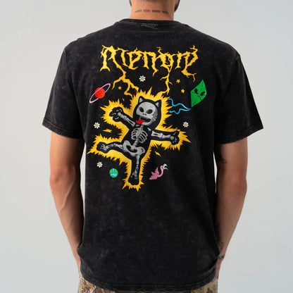 PLAYERA ELECTRIC (BLACK WASH)