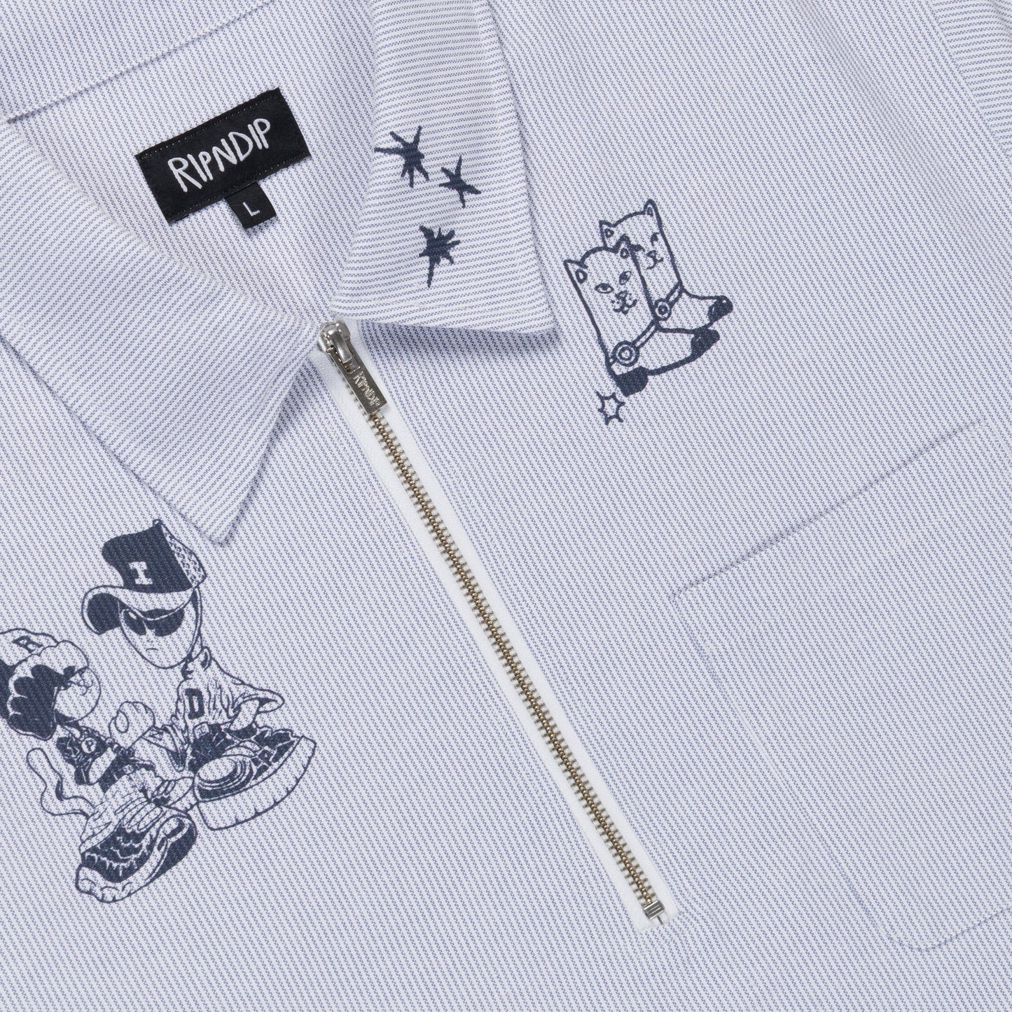 CAMISA CON CREMALLERA WESTSIDE QUARTER (NAVY)