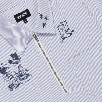 CAMISA CON CREMALLERA WESTSIDE QUARTER (NAVY)