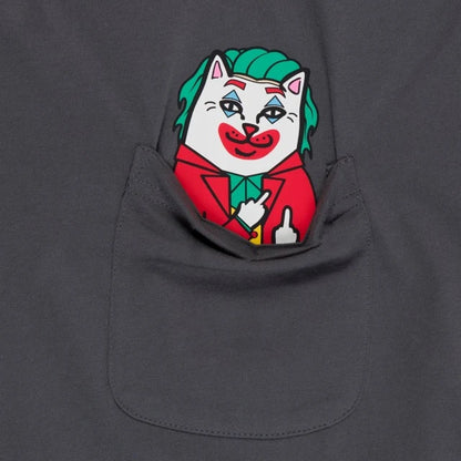 PLAYERA POCKET WHY SO NERMAL? (CHARCOAL)