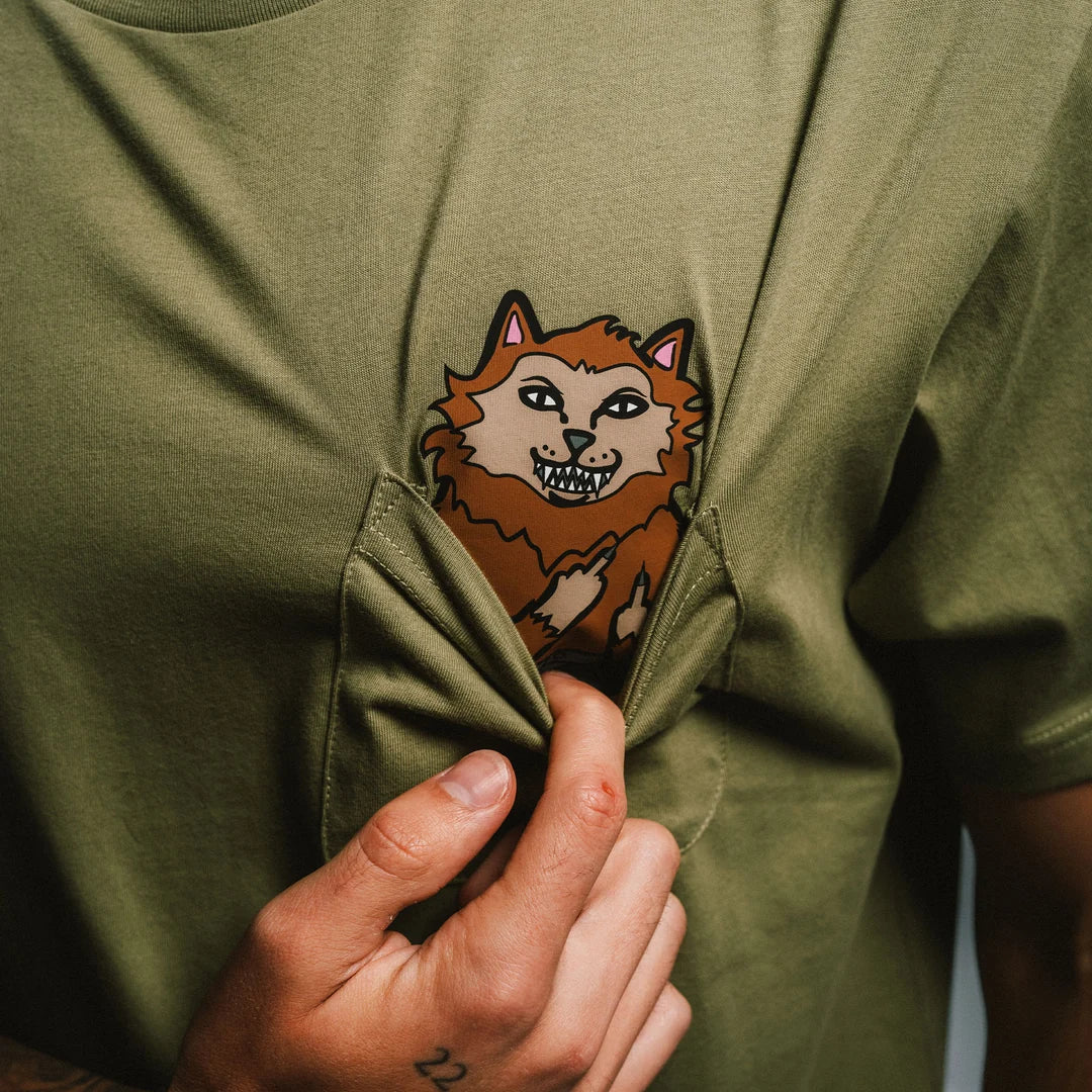 PLAYERA POCKET FULL MOON NERM (LIGHT FOREST)