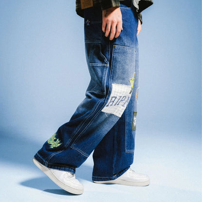 PANTALON SKYLINE WIDE FIT CARPENTER (LIGHT WASH DENIM)