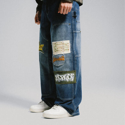 PANTALON SKYLINE WIDE FIT CARPENTER (LIGHT WASH DENIM)
