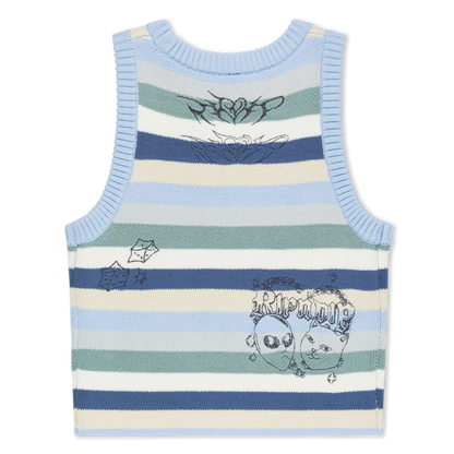 CROPPED WESTSIDE CROCHET TANK (POWDER BLUE )