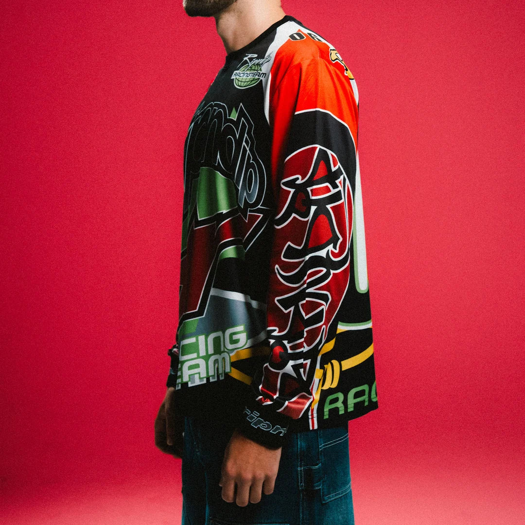 RIPNDIP ALL-STAR LONG SLEEVE JERSEY (RED / BLACK)