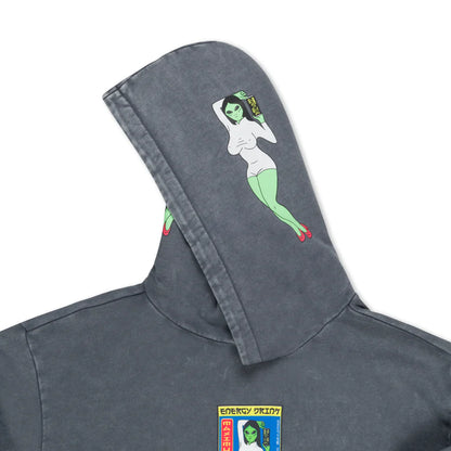 HOODIE NERMS CANS (CHARCOAL VINTAGE WASH)