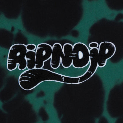 HOODIE RIPNTAIL (GREEN/BLACK TIE DYE)