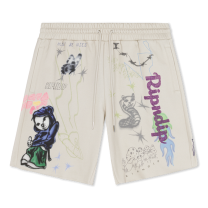 PANTALONETA GOOSEBUMPS RAW EDGE SWEAT (HUESO)