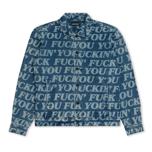 FUCKIN FUCK DENIM JACKET (MEDIUM WASHED)